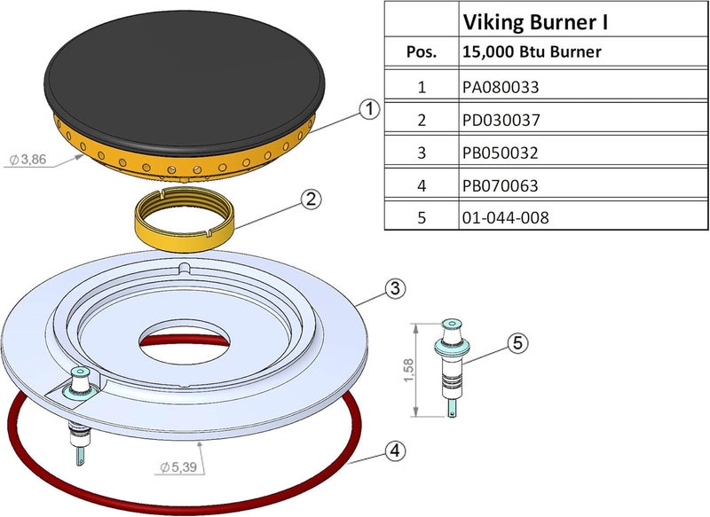 Isphording Genuine Viking PD030037 Retainer Ring Sub PG20001 - Image 3